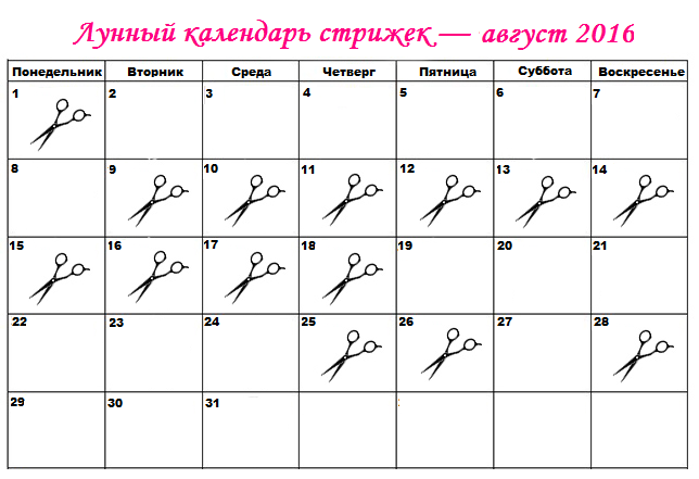 хорошие дни для стрижки волос в августе 2016 года хорошие дни для стрижки волос в августе 2016 года