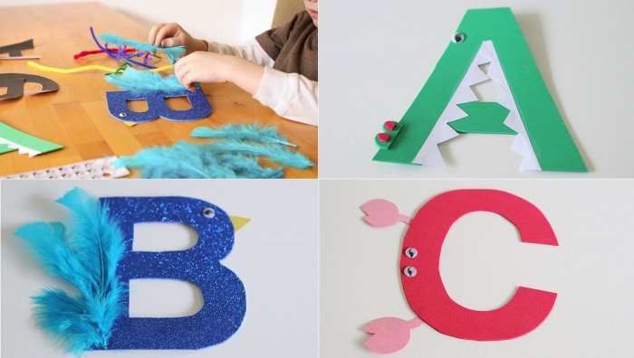 Учим буквы с ребенком, вырезая их из цветной бумаги