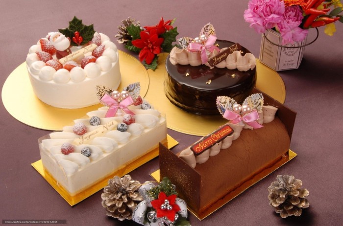 основното нещо в торта на Нова година е сметана и шоколад