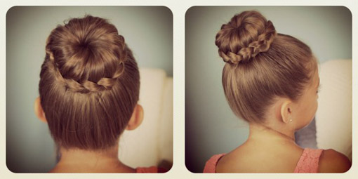 Hairstyle for the new year daughter