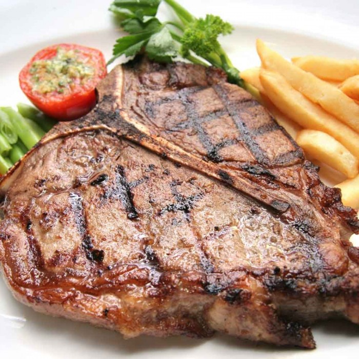 Tibon-Steak - was buchstäblich als T-förmiges Steak übersetzt wird