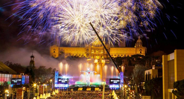 سال نو در بارسلونا، اسپانیا