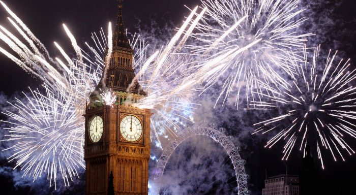 ปีใหม่ในกรุงลอนดอน, สหราชอาณาจักร
