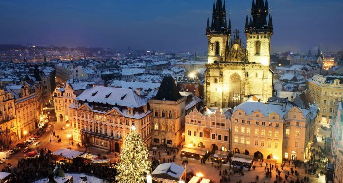 Año nuevo en Praga, República Checa.