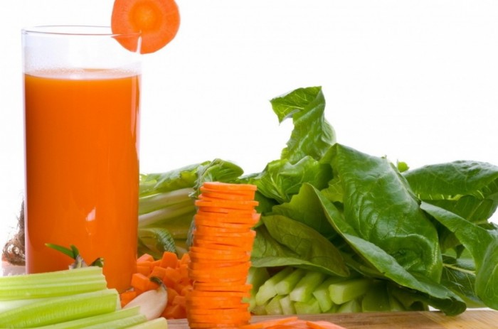 In carrot juice, add a good celery juice