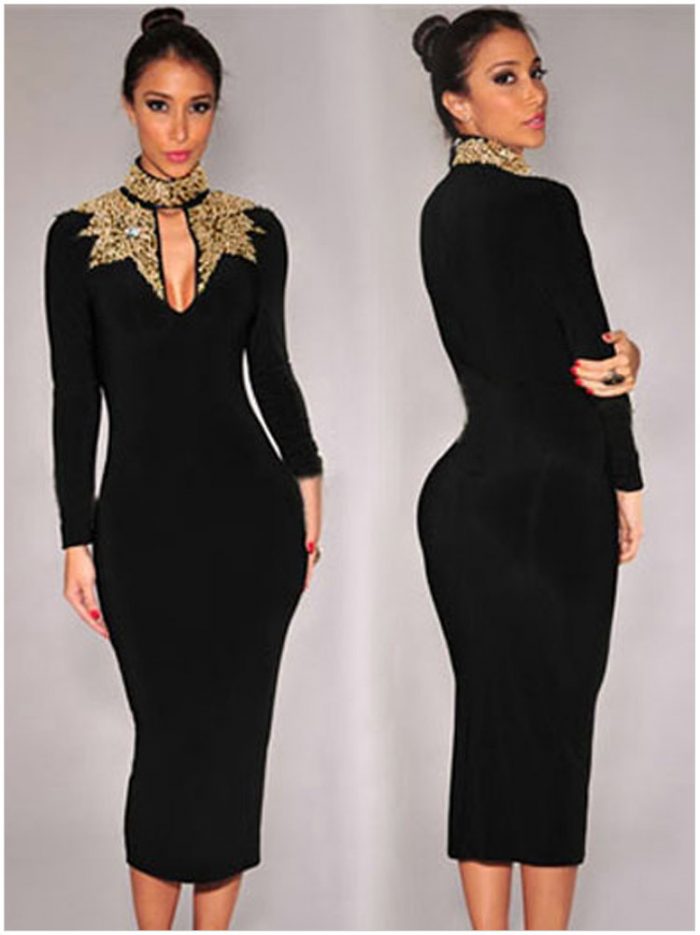 New-2015-Black-Long-Sleve-Winter-Dress-Eequins-B-B-B-Font-Font-B-Collar