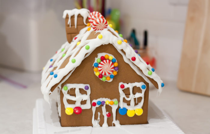 Photo of Christmas holiday gingerbread cookie house