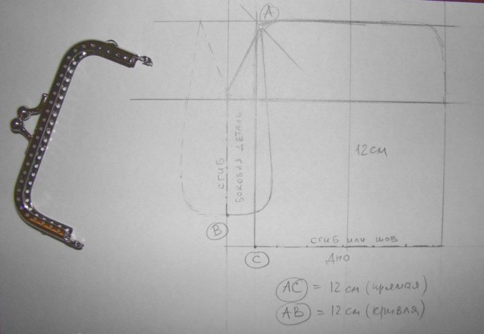 выкройка для клатча из фетра в фермуаром