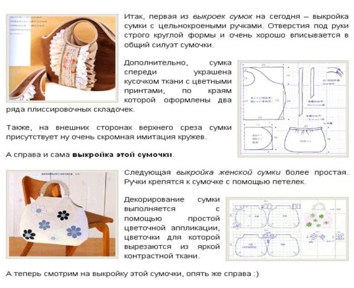 2 варианта выкроек для клатча-пакета