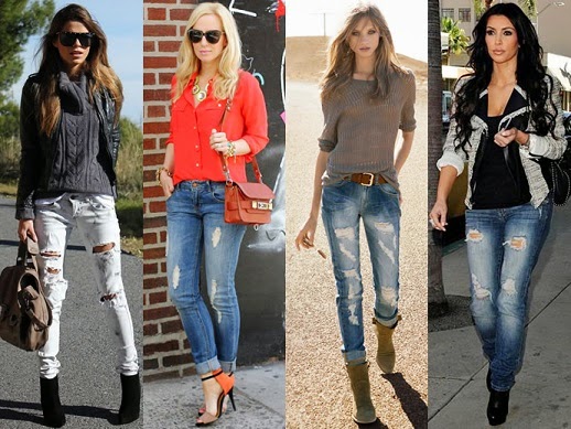 Стильные осенние образы в джинсах
