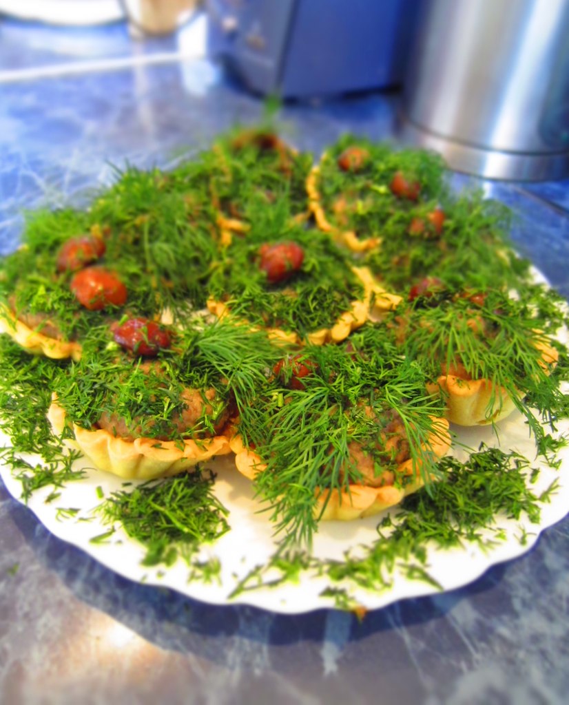 Рецепт тарталеток с ветчиной, грибами и сыром