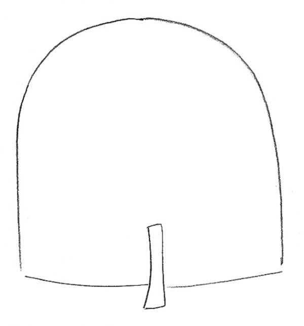 Обрисуем контур кроны