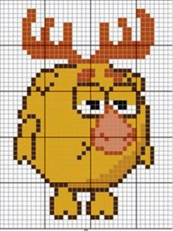 Как нарисовать Бараша по клеточкам?