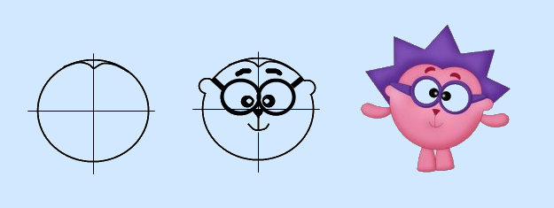 Как нарисовать Ежика из смешариков?