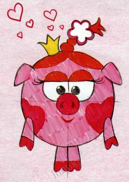 Готовый рисунок Нюши