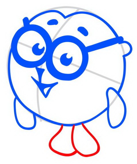 Рисуем нижние лапы