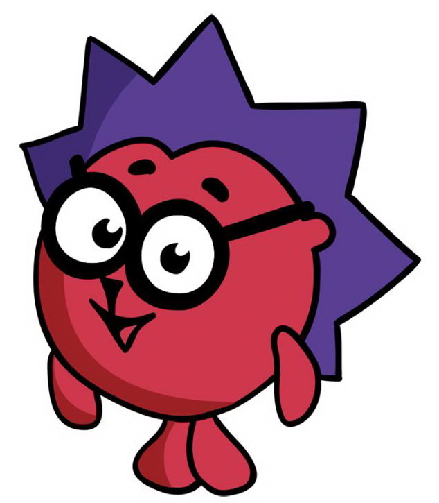 Разукрашиваем, используя розовый и фиолетовый фломастеры