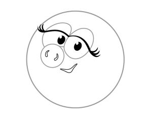 Уточняем форму глаз, дорисовываем рот