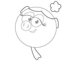 Рисуем прическу, ушки и лапы