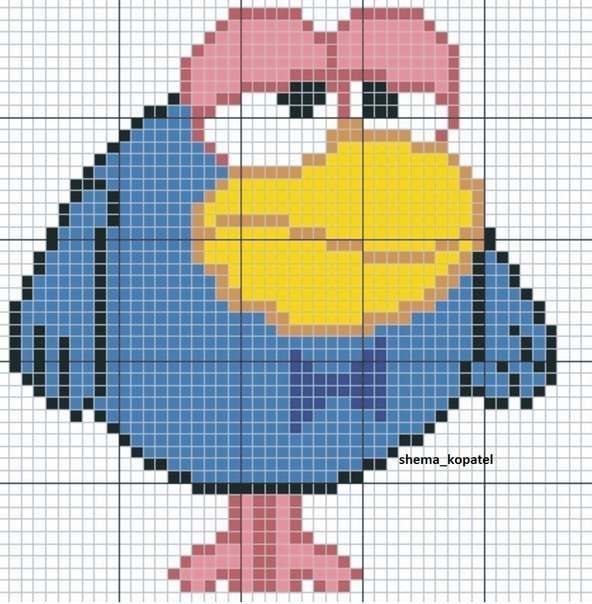 Как нарисовать Карыча по клеточкам?