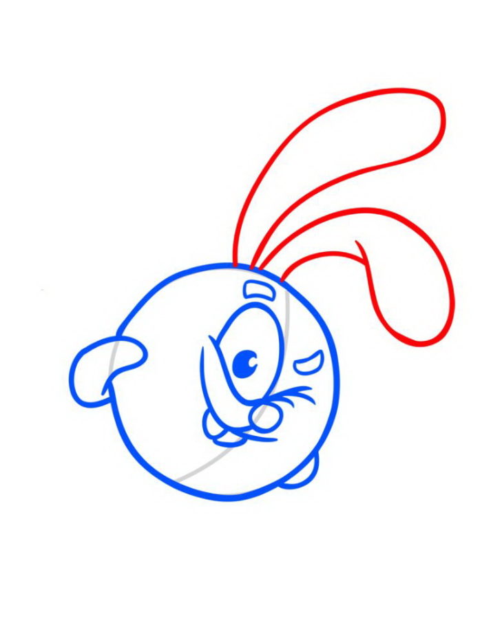 Рисуем передние лапы и уши