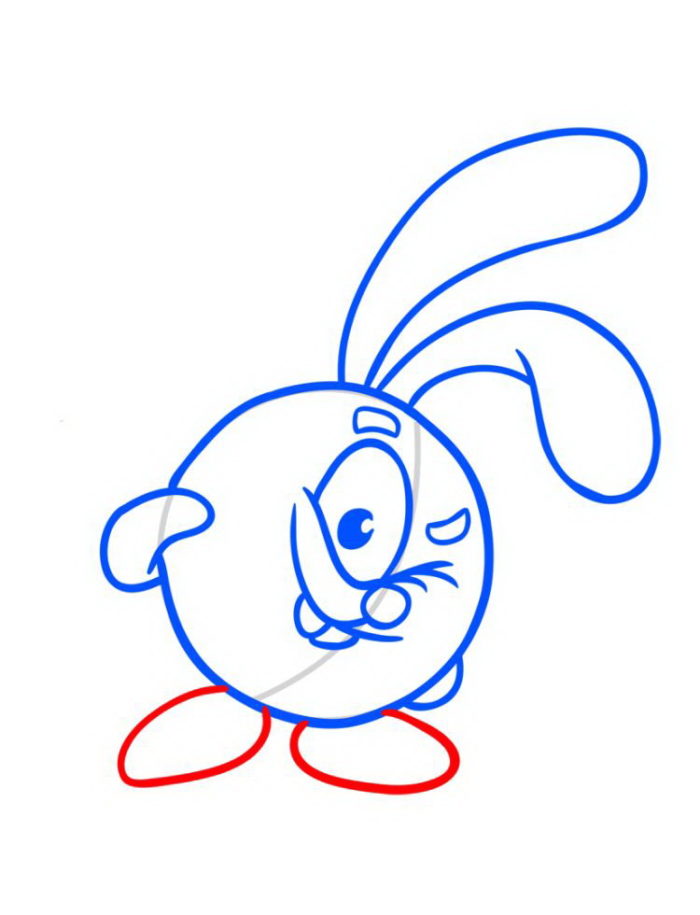 Рисуем задние лапы