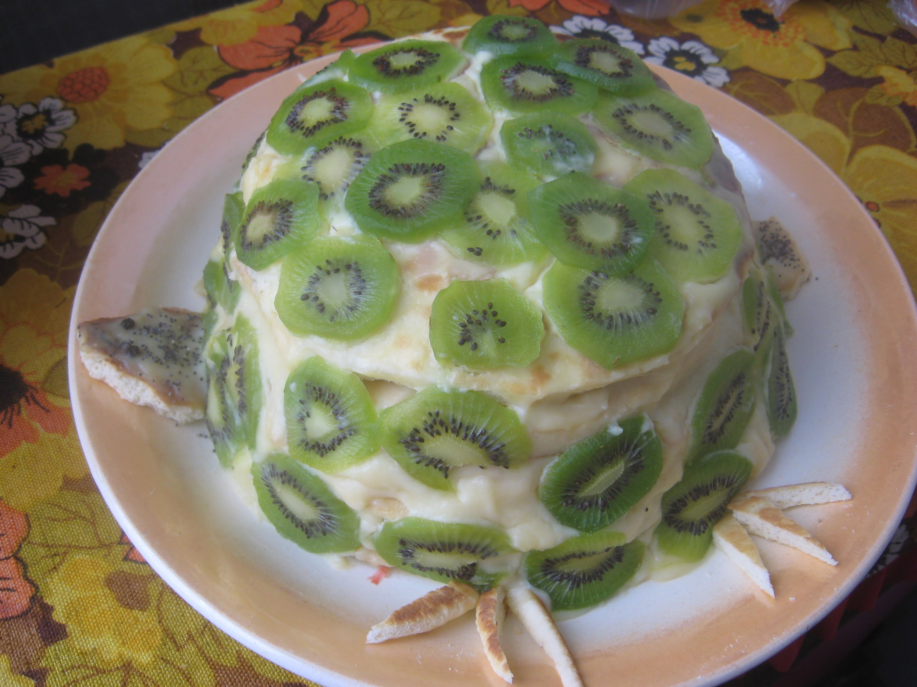 Turtle Cake s sadjem, Kiwi, Banana