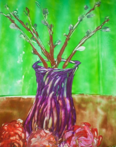 Пример 4: веточка вербы, рисунок детский