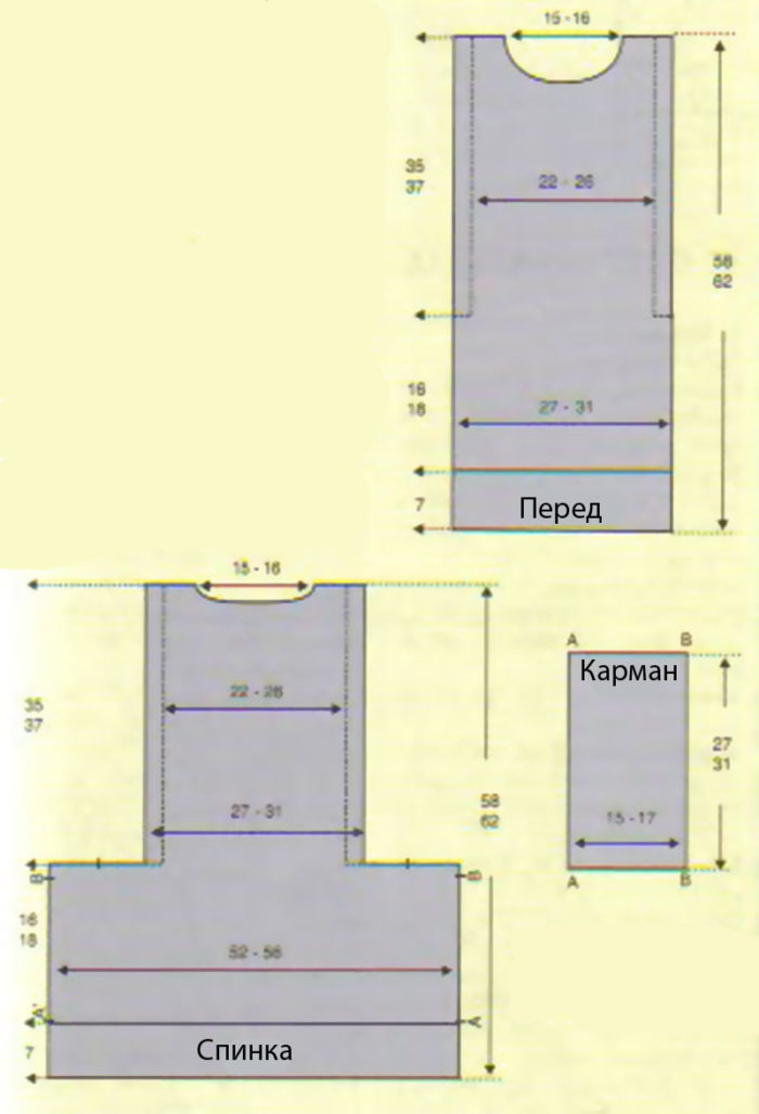 Жилет спицами для подростка девочки: выкройка