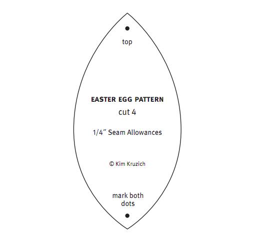 Выкройка для изготовления текстильного яйца