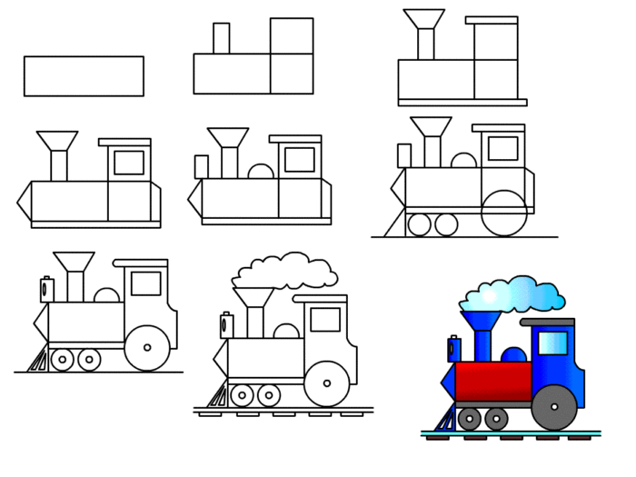 Рисунок паровозика