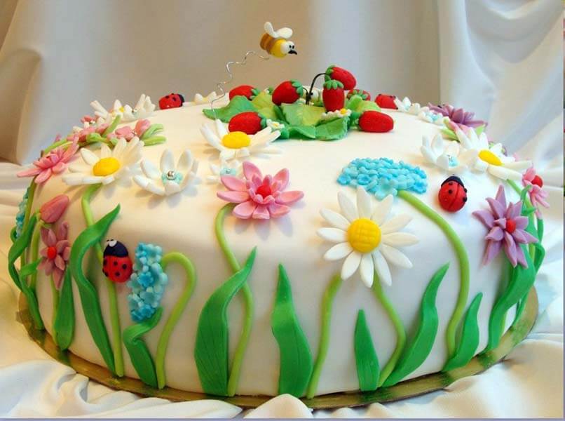 красиво украсить торт детский Наполеон мальчику и девочке