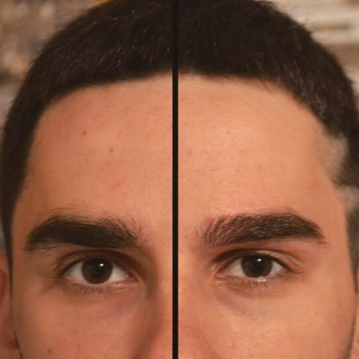Мужская коррекция бровей: фото до и после.