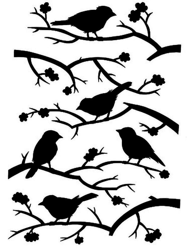 Птицы на ветках