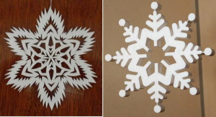 ready snowflakes from ceiling tiles, Example 6