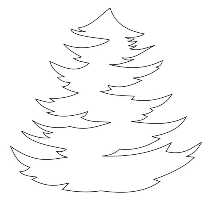 Šablone za rezanje božičnega drevesa iz stropnih ploščic, primer 3