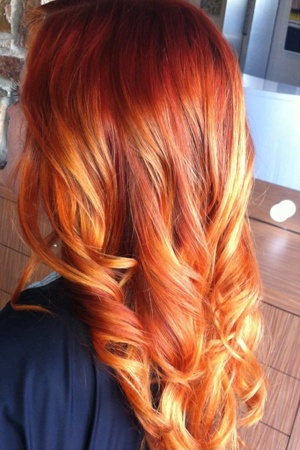 Использование светлых оттенков для шатуш рыжих волос