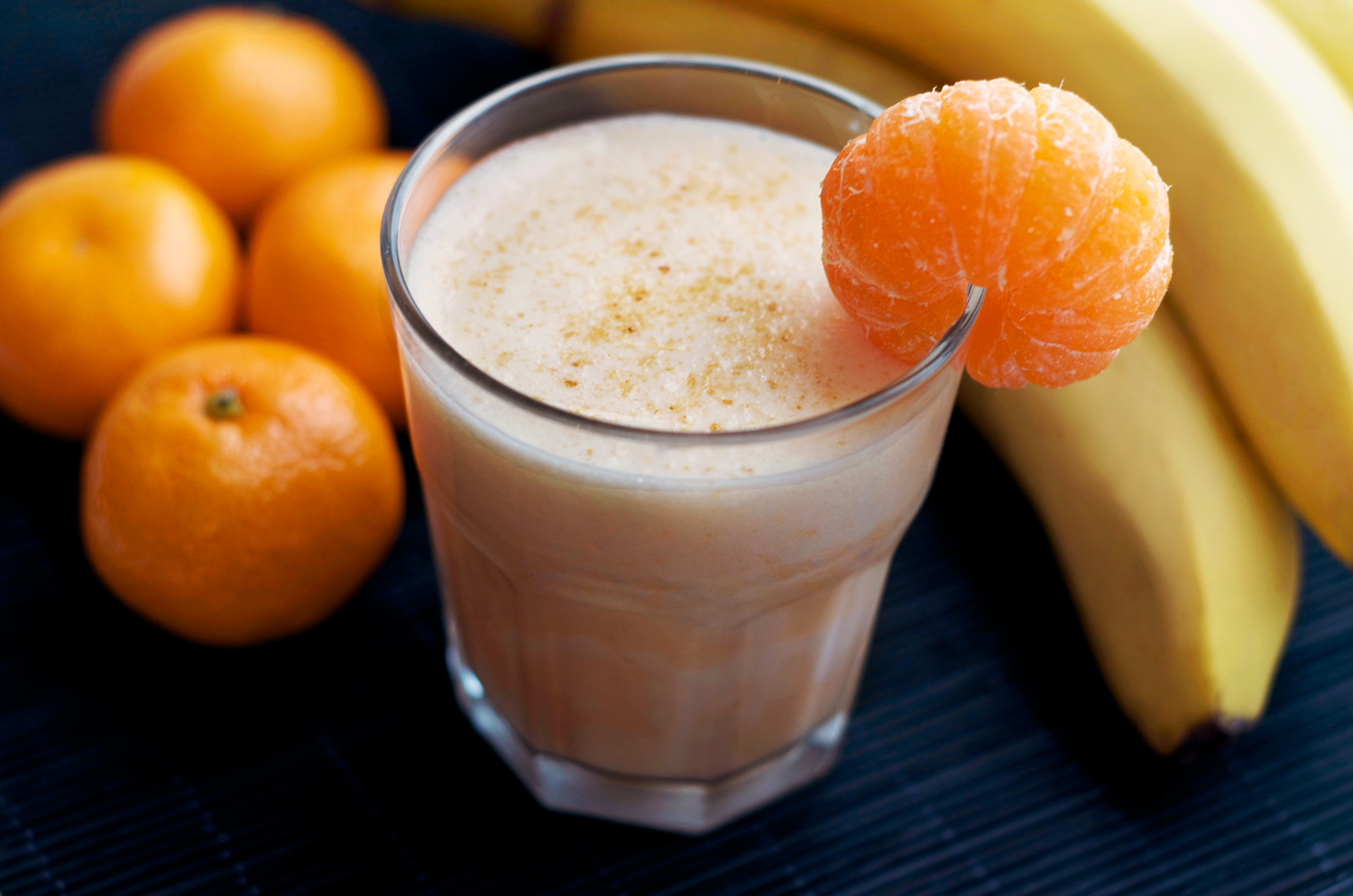 Smoothies of orange with pineapple
