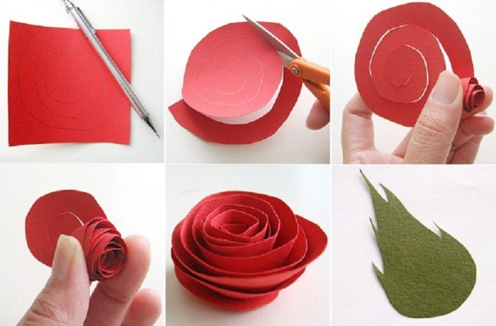 Как сделать розы из бумаги