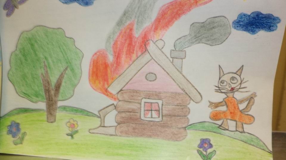 Как нарисовать рисунок на тему пожарной безопасности в школу?