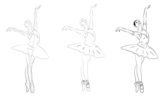 Как нарисовать балерину