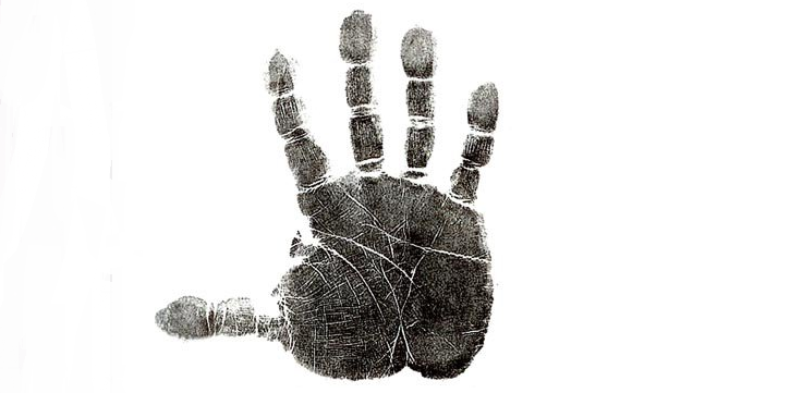 Скан-отпечаток ладошки руки