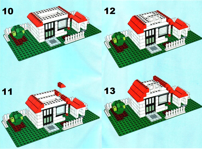 Схема как построить дом из лего