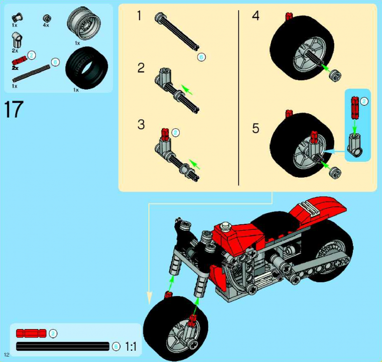 Схема лего мотоцикл