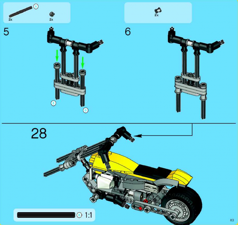 Схема лего мотоцикл