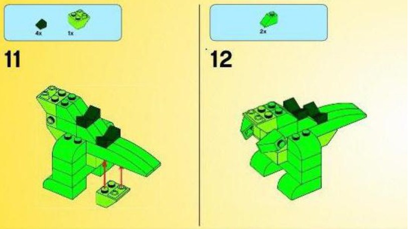 Лего схема сборки динозавра