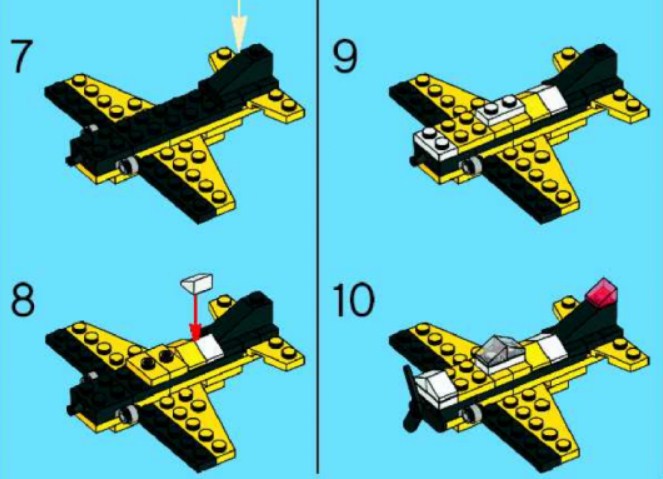 Схема самолета из лего