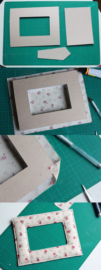 Как сделать рамку для фото из ткани своими руками
