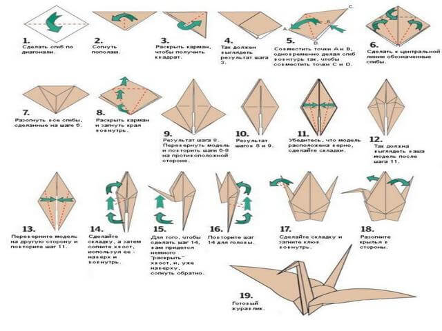 origami Čajka