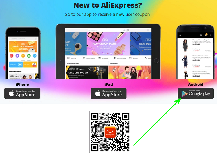 Ссылка для скачивания мобильного приложения Алиэкспресс на Андроид